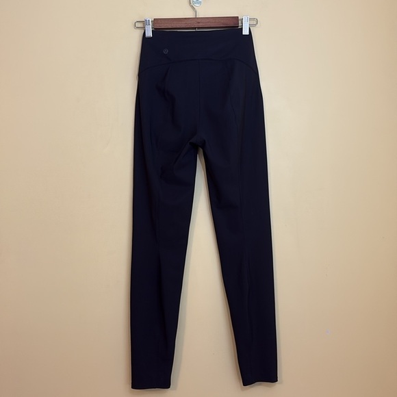 Lululemon | Black Straight Ankle Pixi Front Seam Ponte Leggings Pants 4 - Picture 9 of 16